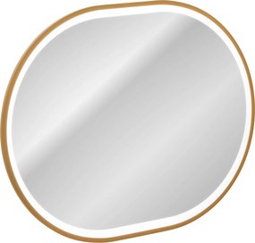 Comad Závesné zrkadlo s LED osvetlením Apollo 2 90x70 cm s pohybovým senzorom, zlatá