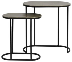 Kovové odkladacie stolíky v súprave 2 ks 26x53 cm Bocov – Light &amp; Living