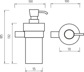 Nimco Dávkovač tekutého mydla, pumpička plast BORMO - BR 11031W-26