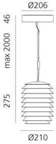 Artemide Slicing LED závesné svietidlo IP65 Ø 21cm