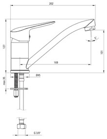 Deante BMO_026M - Umývadlová batéria BORO 12,7 cm lesklý chróm