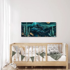 Obraz - Tyrkysová noc (120x50 cm)