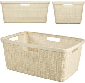 Curver Kôš na čistú bielizeň Jute 46 l, béžová