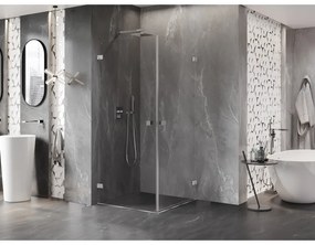 Mexen Lunar-B Duo, výklopný sprchový kút 90 x 90 cm, 8mm číre sklo, chrómový profil, 832-090L-090P-01-00