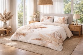 Matex Luxusné bavlnené saténové obliečky 140x200 + 70x90 cm - Prestige "Púdrová elegancia"
