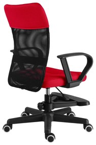 Detská stolička Neoseat MONKEY s podnožou — látka, čierna / červená