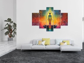 Obraz - Žena a čakry (150x105 cm)