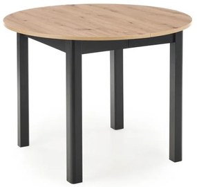 Jedálenský stôl CALMIO dub artisan/čierna