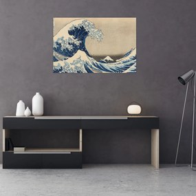 Obraz - Katsushika Hokusai, Under the Wave off Kanagawa, reprodukcia (90x60 cm)