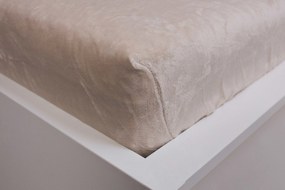 Jerry Fabrics Hrejivé prestieradlo mikroflanel 90x200 cm - Smotanová