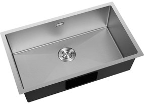 Mexen Trixo, 1-komorový nerezový drez 750 x 440 mm, brúsena oceľ, vzor voština, 6415751000-01HC