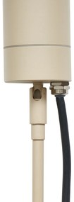 Bodové svietidlo s hrotom krémové GU10 50 mm nastaviteľné IP44 vrátane kábla a zástrčky - Solo
