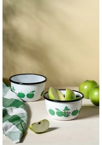 Miska Moomin Joyful Apples 0,6l, smalt / bielo-zelená