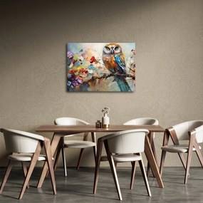 Obraz - Maľovaná sova (70x50 cm)