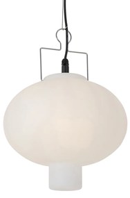Závesné vonkajšie svietidlo biele 35 cm so zástrčkou IP44 - Pion