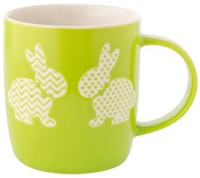 Altom Porcelánový hrnček Králičky, 360 ml, zelená