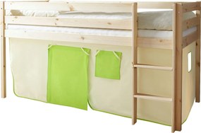 XXXLutz VYVÝŠENÁ POSTEĽ, 90/200 cm zelená, prírodná farba, béžová Livetastic - Detské izby - 000406003604