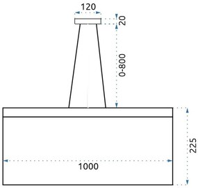 Toolight Toolight, LED závesné svietidlo APP891-CP 2x38W, chrómová, OSW-05041