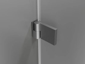 Mexen Lunar-B, pravostranný výklopný sprchový kút 95 x 90 cm, 8mm číre sklo, profil grafit brúsený, 832-095-090-66-00-P