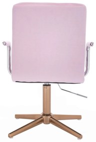 LuxuryForm DESIGN Stolička VERONA VELUR na zlatom kríži - levanduľa