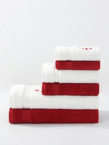 Vianočný uterák CANDYCANE bordový Rozmer: 70X140 cm