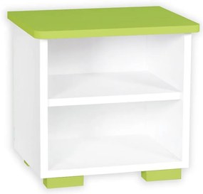 Nočný stolík Bb10 Biely+zelená