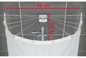 WENKO 23863100 - Sprchový držiak 96x72 cm nerez/biela
