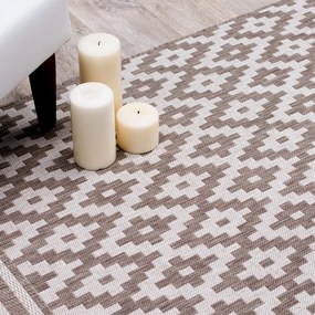 Koberec Modern Rhombs mink/beige 160 x 230 cm
