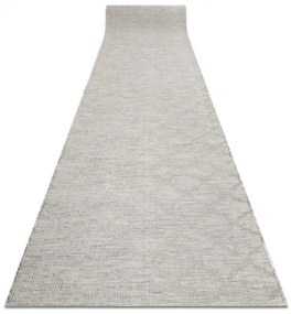 Behúň SIZAL PATIO model 3069 ploché tkanie , Marocká mriežka, sivá / béžová Veľkosť: 97 cm