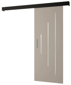 Posuvné dvere 70 cm Slavdro 3 (kašmír + čierna matná). Akcia -6%. Vlastná spoľahlivá doprava až k Vám domov. 1108779