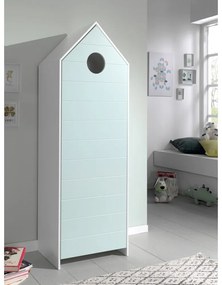 Bielo-svetlomodrá otvorená detská šatníková skriňa 115x171,5 cm CASAMI – Vipack
