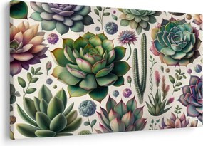 Obraz - Sukulenty (90x60 cm)