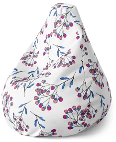 Sablio Sedací vak Pear Jarabiny - 140 x 100 x 25 cm