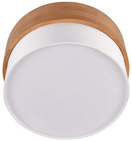 Stropné svietidlo v bielo-prírodnej farbe s textilným tienidlom Seasons – Trio