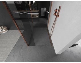 Mexen Kioto, sprchový kút typ Walk-in Walk-in 110 x 100 x 30 cm, 8mm číre sklo, profil ružové zlato, 800-110-100-221-60-00-030