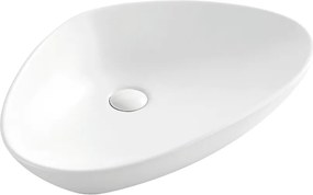 Hydroland Keramické umývadlo na dosku Lotos 59x39 cm, biele