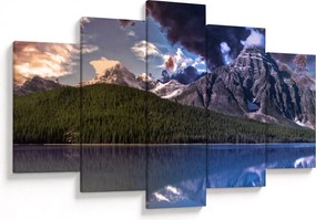 Obraz jazera a hôr (150x105 cm)