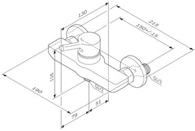 Sprchová batéria AM.PM X-Joy S FXB20022 jednopáková, čierna