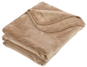 Pieskovohnedý pléd Tiseco Home Studio Horsestitch, 130 × 170 cm
