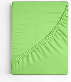 Bavlnená plachta s gumou 90 x 200 cm zelená