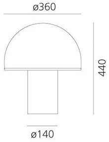 Artemide A006300 - Stolná lampa ONFALE 1xE14/5W/230V + 1xE27/13W biela