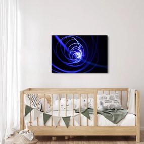 Obraz modrých špirál (90x60 cm)
