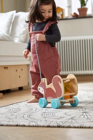 Ťahacia hračka s vkladacími tvarmi - veverička