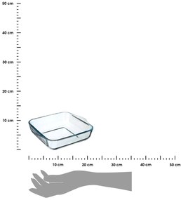 Sklenená zapekacia misa Simp, 22x22x6 cm