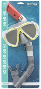 LEAN Potápačská súprava - maska, šnorchel - sivá