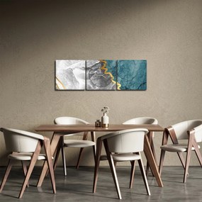 Obraz - Mramor (s hodinami) (90x30 cm)