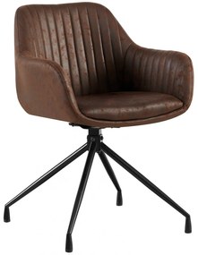 Jedálenská stolička Welby Vintage - tmavo hnedá