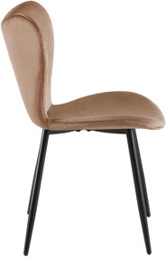 Jedálenská stolička Maika zamat - hnedá