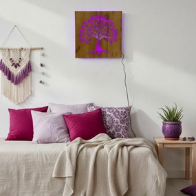 Podsvietený drevený obraz „Strom života led | SENTOP LED0564