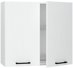 Skrinka do kuchyne Kate w80su alu biely hrášok